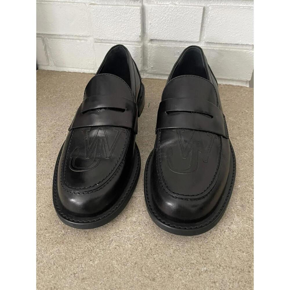 Men's Black Leather Shoes JW ANDERSON Anchor Logo Size 40 (US 7) Italy $750